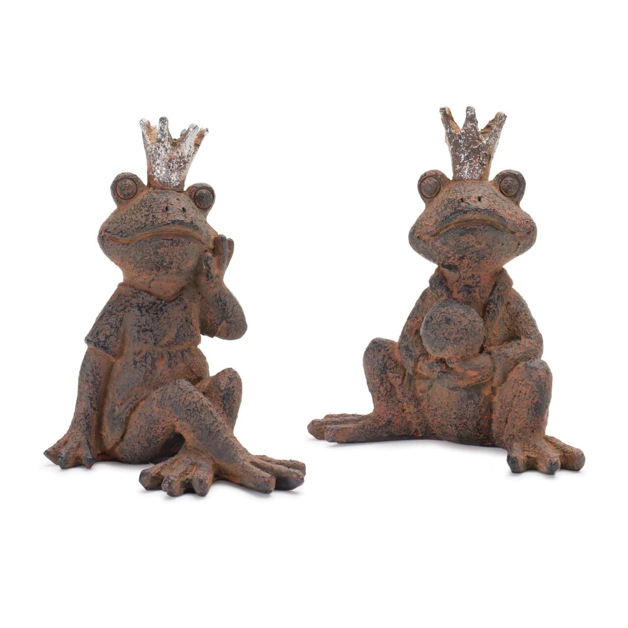 Melrose Royal Sitting Frog Outdoor Garden Figurines - 4.5" - Brown - Set of 6